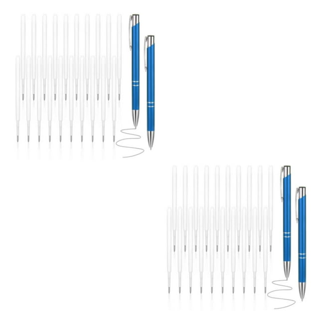 serony 38 Pcs Tikplus Recharges de Stylos à Bille Bleus Écriture Fluide Rechargeables Format de Poche Prise Confortable 2 Ensembles
