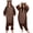 Sherpa Bear-Brown, variant on FUNZIEZ! - Polar Bear Adult Unisex Novelty Union Suit Costume for Halloween - White, Small