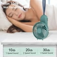 thumbnail image 2 of Foldable Handheld Mini Fan, 3 Speed 4000mAh USB Rechargeable Fan, Green, 2 of 6
