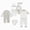 A090-Grey, variant on NOLDARES Newborn Layette Gift Set 8Piece Baby Boy Girl Clothes Bodysuits, Pants Essentials and Accessories Outfits(A090-Blue)