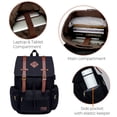 thumbnail image 2 of Mochila Modoker Vintage Canvas para Hombre y Mujer Negra 35L, 2 of 6