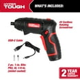 thumbnail image 4 of Hyper Tough 4-Volt Max Lithium-Ion Cordless Rotating Screwdriver with Charger, 4 of 17