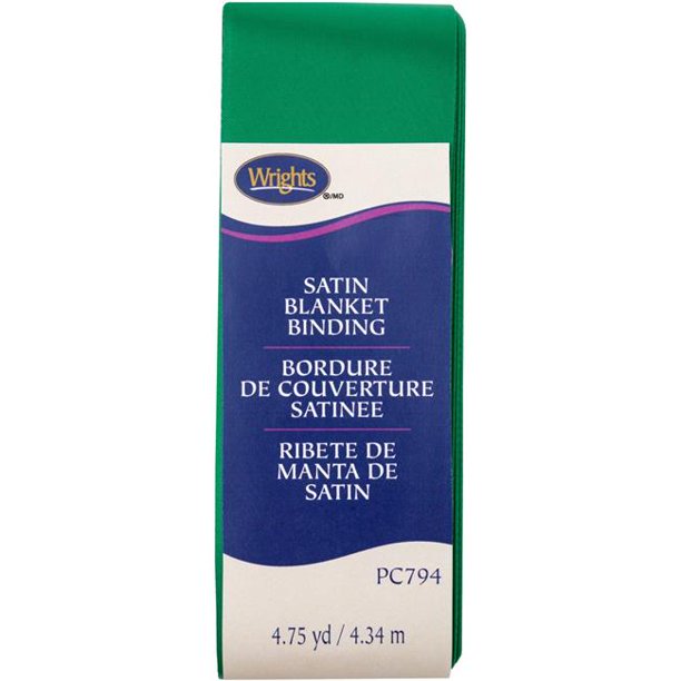 Wrights Satin Blanket Binding 4.75yd Emerald