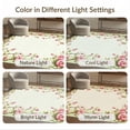 thumbnail image 7 of ODIKA 6'x9' Washable Area Rug Easy Care, Non-Shedding, Pink Coquette Boho Trailing Vine Border Delicate Ribbon Vintage for Queen Size Bedroom Under Bed Master Suite, 7 of 7