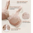 thumbnail image 3 of Curyon Womens Front Closure Underwire U-Back Unpadded Wide Strap Plus Size Bra,38C, 3 of 5