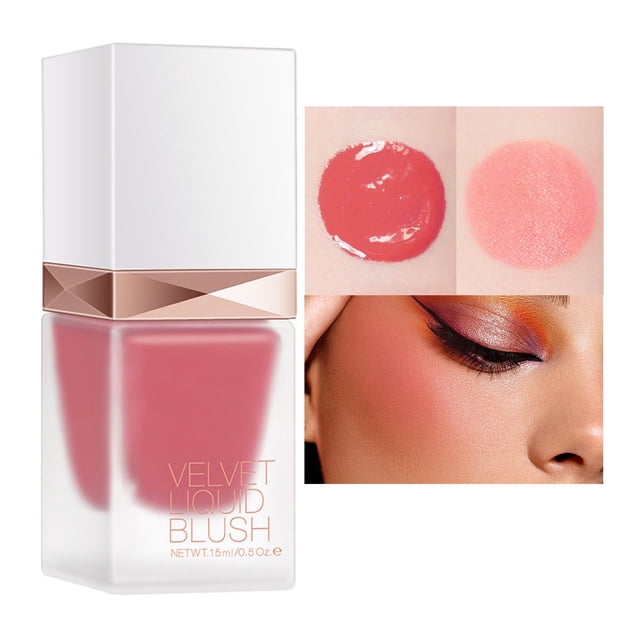 Fard à Joues Liquide Maquillage Estompable Modulable Joues Fard à Joues Liquide Léger & Support de Couleur pour Joues Fard à Joues 15 ml, Maquillage Fard à Joues Blanc