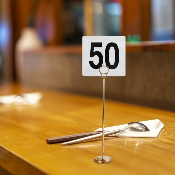 HOMEMAXS 50pcs Double Side Table Number Cards 1-50 PVC Place Cards Number Place Cards Table Number Signs for Wedding Reception Restaurant Cafe Club