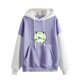 thumbnail image 1 of Mujeres moda casual estampado cuello redondo suelta manga larga blusa corta sudaderas sin capucha Fridja bvmnju5609, 1 of 5