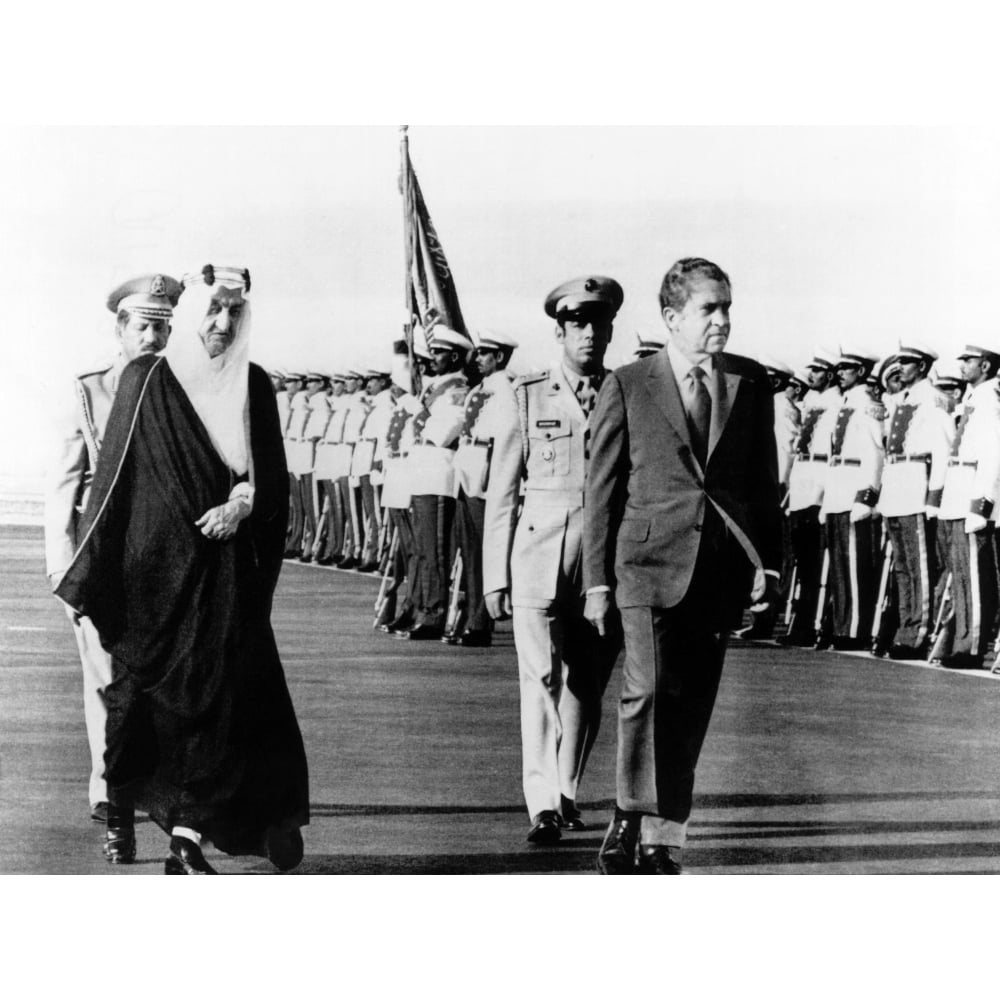 President Richard Nixon And King Faisel Review An Honor Guard During Arrival Ceremonies In Jeddah History