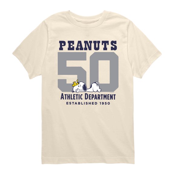 Peanuts - Snoopy and Woodstock Boys' Short Sleeve Graphic T-Shirt