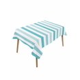 thumbnail image 2 of Teal Aqua Stripe Tablecloth Rectangle Table Cloth 52x70, Waterproof Tablecloth Outdoor Table Cloth, Gradient Geometric White Vertical Striped Washable Table Cover for Kitchen Dinning Party, 2 of 8