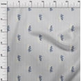 thumbnail image 2 of oneOone Organic Cotton Poplin Twill Fabric Stripe & Floral Artistic Print Fabric By Yard 42 Inch Wide, 2 of 4