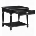 thumbnail image 2 of Classic Black Finish End Table with Drawer & Bottom Shelf - Wooden Traditional Living Room Furniture 1pc Side Table, 2 of 6