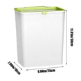 thumbnail image 4 of Kitchen Trash Can, Step-On Garbage Can with Lid, Tall Kitchen & Bathroom Trash Can, Small Office Waste Bin, White - Xuniizn, 4 of 7