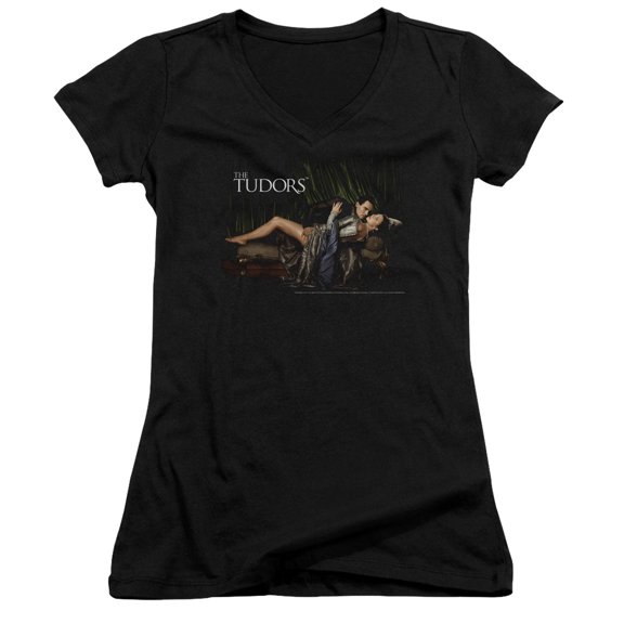 Tudors The King And His Queen Junior Women's V-Neck T-Shirt Black