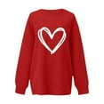 thumbnail image 3 of Women's Multi-Color Heart Print Sweater - Warm Winter Casual Daily Wear, 3 of 4