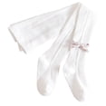 thumbnail image 2 of Medias para bebé niña con decoración de lazo, pantimedias de algodón de grosor medio para primavera y otoño, blanco L (95-105 cm/37,4-41,3), 2 of 5