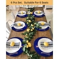 thumbnail image 4 of 15 Inch Round Placemats Set of 4, Christmas Shinny Tree Non Slip Heat Insulation PP Table Mats, Xmas Light Stars Abstract Blue Washable Place Mats for Kitchen Dining Party Table Decor, 4 of 7