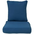 thumbnail image 7 of Sunnydaze 24" x 24" Blue Seat and Back Cushion Set for Outdoor Chairs, 2 Count, 7 of 7