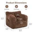 thumbnail image 2 of Foam Filled Bean Bag Chair, Plush Corduroy Lazy Sofa, 2 of 7