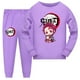 thumbnail image 1 of Conjunto de pijamas de dibujos animados para niños y niñas, ropa de dormir informal de manga larga, con diseño de Demon Slayer, para primavera, 1 of 4