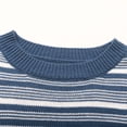 thumbnail image 6 of BXINGOHAI Womens 2024 Fall Striped Sweaters Long Sleeve Crewneck Shirts Color Block Lightweight Pullover Tops Outdoor Casual Sweater Today Blue,S, 6 of 6