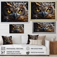 thumbnail image 4 of Designart "Mesmerized by the Yellow Owl s Majesty I" Animals Floater Framed Canvas Print, 4 of 7