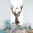 thumbnail image 2 of DesignArt Deer Head in Front Illustration Large Wall Clock, 2 of 2
