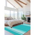 thumbnail image 2 of Farmhouse Aqua Area Rug for Bedroom 4x6 Ft White Stripe Super Soft fuzzy Throw Rug Non-Slip Fluffy Plush Indoor Floor Carpet for Living Room Nursery Home Decor, 2 of 8
