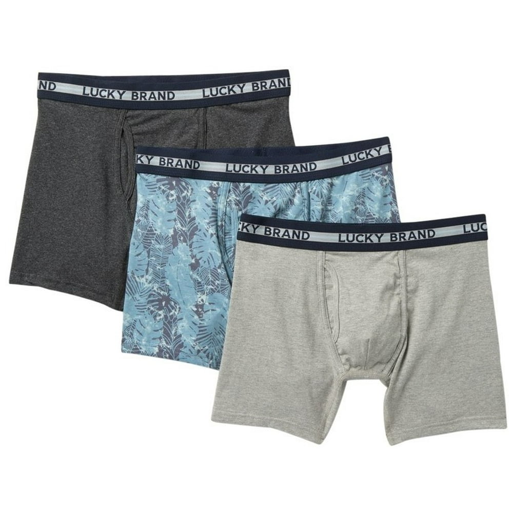 Lucky Brand - LUCKY BRAND MEN - 3 PACK BOXER BRIEF - 193 P08 LEAF BLUE ...