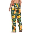 thumbnail image 6 of joogoo Men's Pajama Pants Watermelons and Leaves Cotton Long Sleepwear Lounge Pants M, 6 of 7