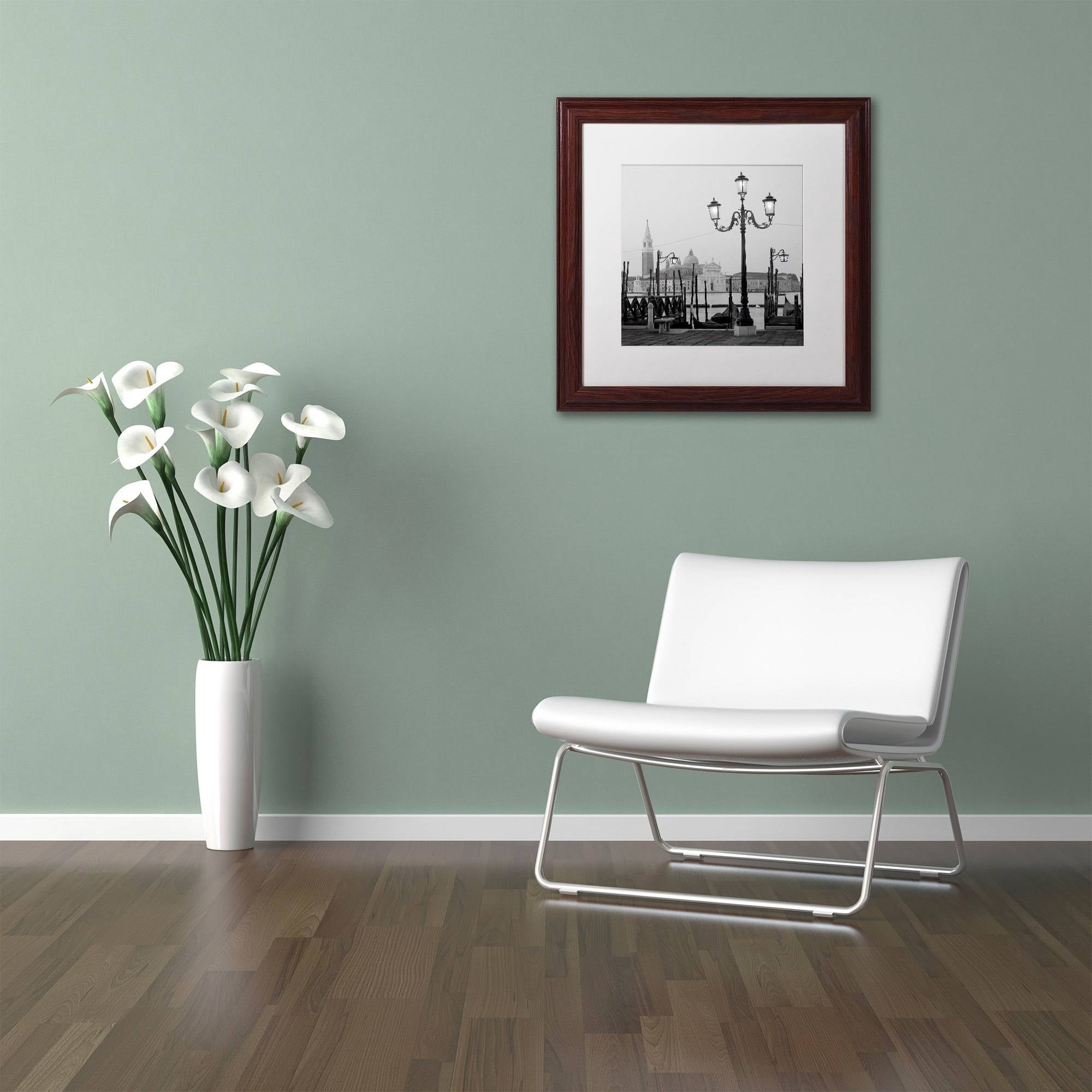 Trademark Fine Art "Venezia IV" Canvas Art by Alan Blaustein, White Matte, Wood Frame