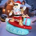 thumbnail image 4 of 5.6FT Christmas Inflatables Surfing Santa Claus Outdoor Hawaiian Decorations, Christmas Blow Up Yard Decorations with Built-in LED Lights for Indoor Outdoor Holiday Party Garden Patio Yard Lawn Decor, 4 of 8
