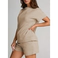 thumbnail image 6 of DOKOTOO 2 Piece Outfits for Women Lounge Sets Casual Short Sleeve Tops with Elastic Waist Shorts Matching Set, 6 of 11