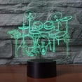thumbnail image 1 of Veilleuse 3D Led Rack Ensemble de Tambour Modélisation Veilleuse 7 Couleurs Lampe de Bureau Décoration Maison Instruments de Musique Éclairage de Chevet Cadeau, 1 of 6