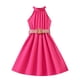 thumbnail image 1 of Odeerbi Niñas Verano Vestido Halter de Gasa Fiesta Princesa Vestidos Color Sólido Sin Mangas A-Vestido de Línea, 1 of 4