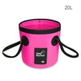 thumbnail image 4 of Soidarity Cubo de agua plegable de PVC, resistente al agua, lavabo, senderismo, de coches, contenedor organizador con asa, accesorios Pescar Rosa 20L Soidarity OD022092-10, 4 of 6