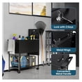 thumbnail image 5 of Rolling File Cart with Lock, Mobile File Cabinet - Letter/Legal, Office File Organizer on Wheels - Steel Construction, 5 of 6