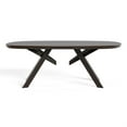 thumbnail image 3 of Furniture of America Pradan 7-Piece Solid Wood Dining Table Set in Black Wenge, 3 of 20