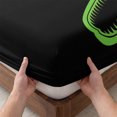 thumbnail image 3 of Twin Sze Fitted Sheet Set - Green Game Controller 2 Piece Bedding Sets 16" Deep Pocket Fitted Sheet with 1 Pillowcase, Modern Art Gaming Handheld Black Brushed Microfiber Hotel Luxury Bed Sheets, 3 of 9
