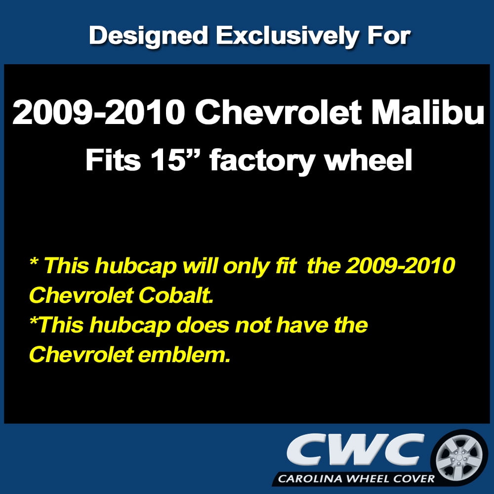 Premium Replica Hubcap for Chevrolet Cobalt 2009-2010 - Replacement 15-inch Wheel Cover (single hubcap)