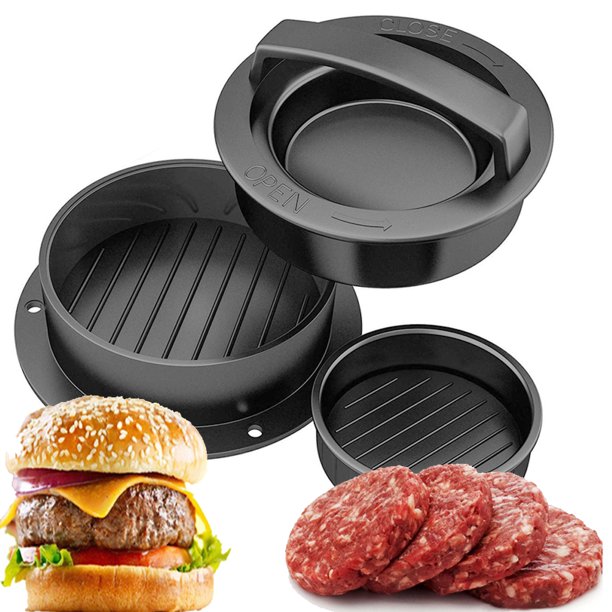Burger Press Patty Maker Hamburger Mold Kit Easily Making Delicious