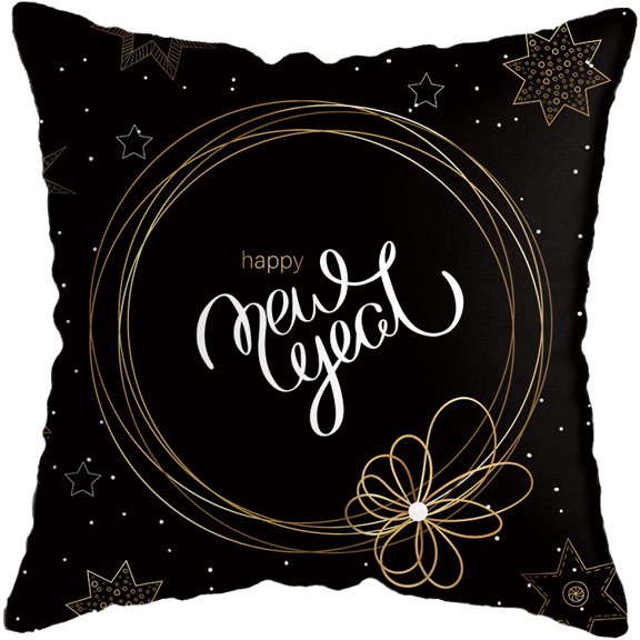 Yidarton Christmas Pillowcase Christmas Tree Elk Printed Pillow Case Black And White Simple Cushion Cover