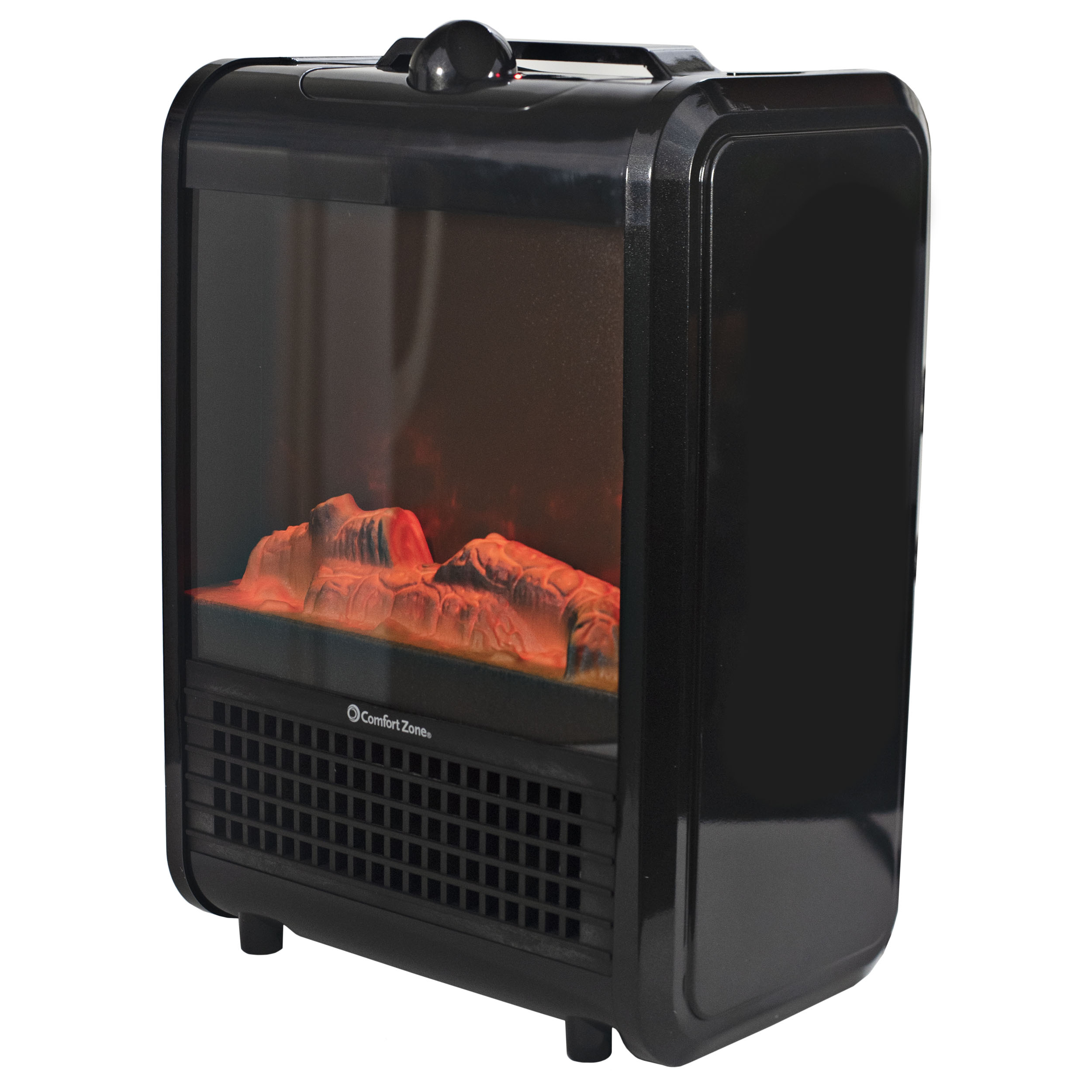 Comfort Zone 1200W Ceramic Electric Fireplace Heater, Black - image 4 of 9