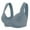Blue, variant on Women's Front Closure Posture Bra Full Coverage Back Support Everyday Wireless Comfy Unpadded Cup S-2XL
