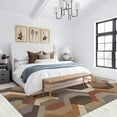 thumbnail image 2 of Retro Multicolor Waves Rug 4x8ft Area Rugs Stitching Geometric Texture Rugs Soft Washable Non Slip Carpet for Room Living Room Bedroom Entry Floor Mats, 2 of 6