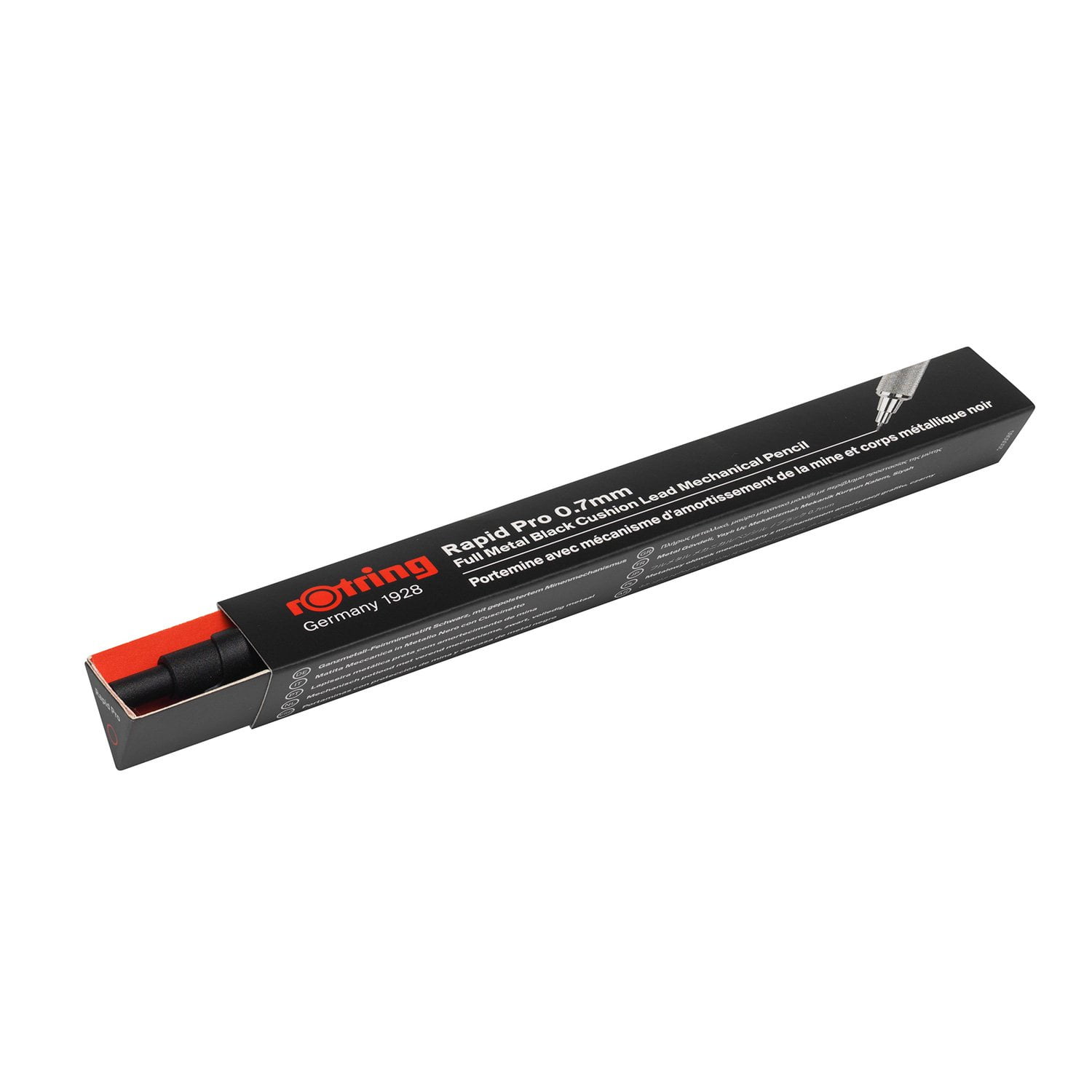 NEW Details about   rOtring Rapid Pro 2mm Drop Mechanical Pencil Matal Black Body Holder Japan 