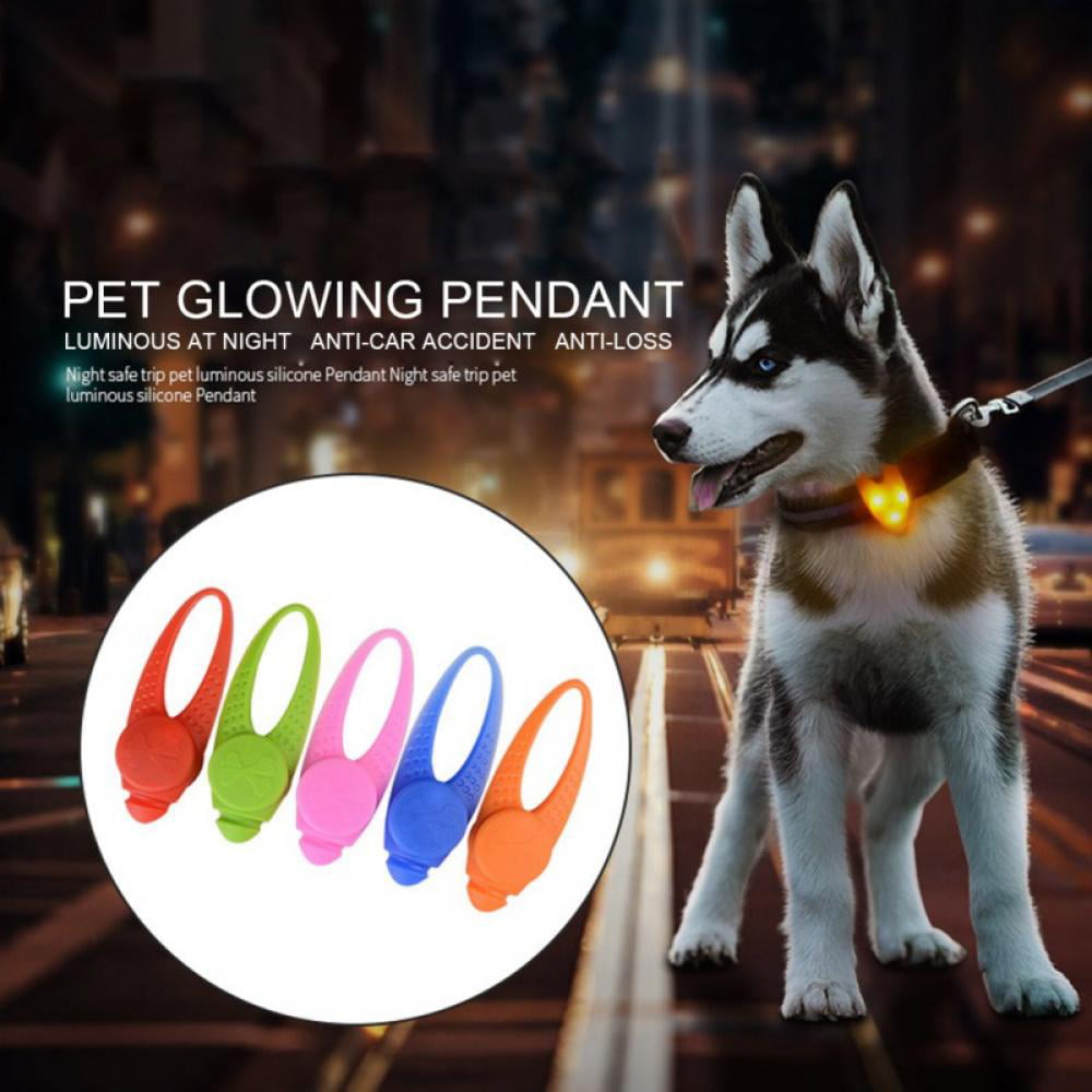 Mini Pet Safety LED Night Light Dog Cat Puppy Flashing Keyring Pendant Collar
