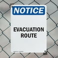 thumbnail image 5 of (2 Pack) Evacuation Route OSHA Notice Sign 10 Inch X 14 Inch Plastic Sign, Weather Resistant, UV Protected for Workplace, Business, and Construction Site, Made in the USA, 5 of 8