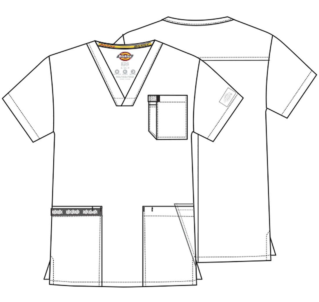 Dickies EDS Essentials Scrubs Top for Men V-Neck DK645